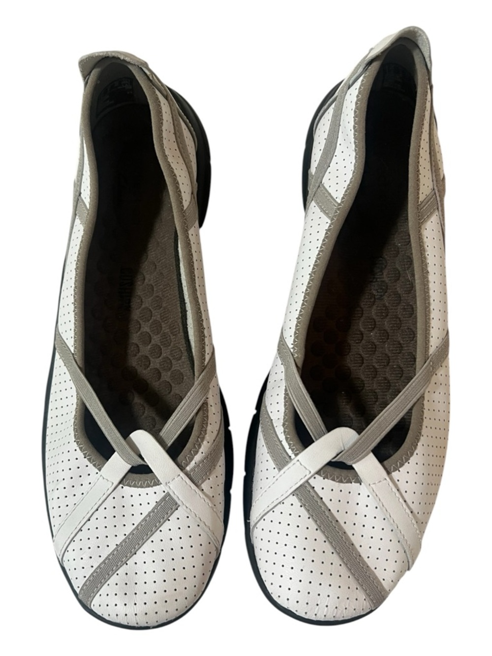 NWOT Privó by Clark’s Loafers, Women’s 9, P-Berry White Grey Leather Flats,
